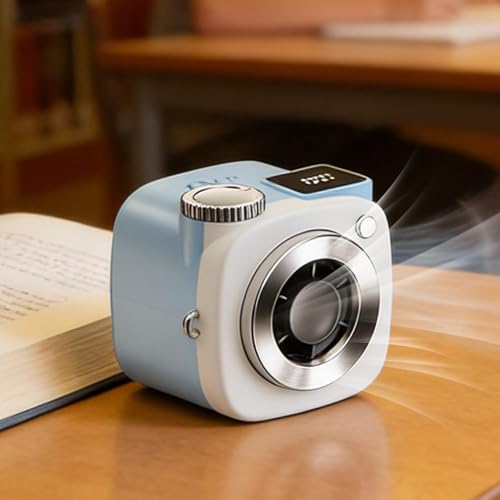 Ventilador portátil con 199 velocidades y diseño de cámara compacta para cuello 4