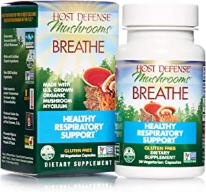 Miri, Breathe Capsules, Respiratory Support, Mushroom Supplement with Cordyceps, Reishi and Chaga, Unflavored, 30