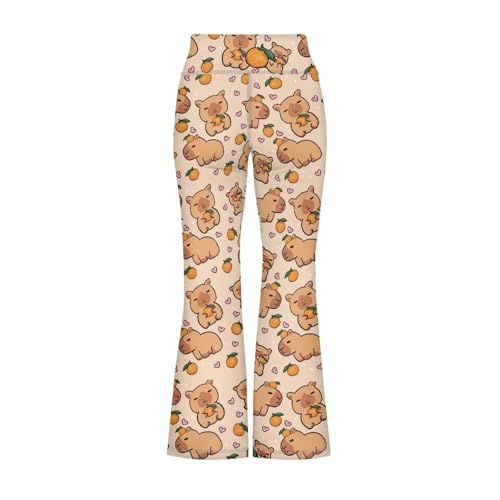 Image of Girls Flare Leggings 5-14T Cute Bell Bottoms for Girl Yoga Pants for Gym