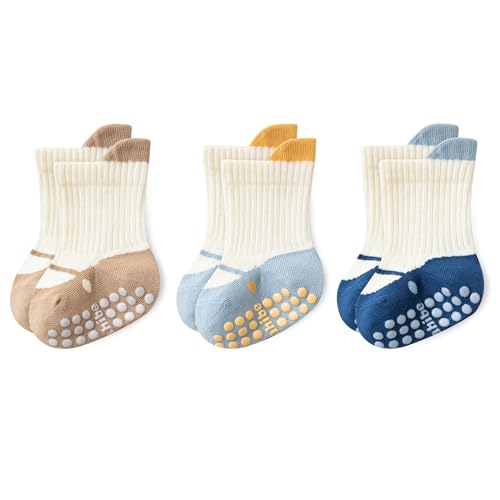 滑り止め付きベビーソックス 3足セット