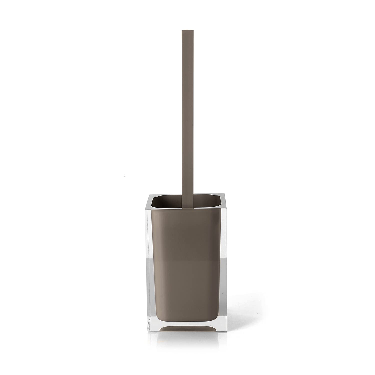 Gedy Taupe Auckland Dimensions And Weight: 37.5 X 9.8 X 9.8 Cm & 0.85 Kg, Made Clear Resin, Toilet Brush Design By R&S, Handmade, 2 Year Warranty, Unica