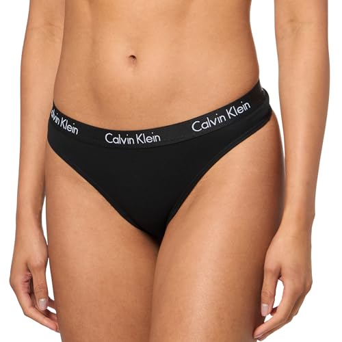 Image of Calvin Klein Women's Motive Cotton Multipack Thong Panty