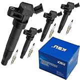 KSU Coil pack & Spark Plug compatible with Hyundai Sonata 2.4L L4 2011 2012 2013 2014