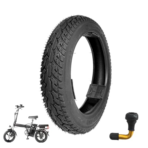 14X2.125 Tubeless Tire, 14X2.125/57-254 Electric Bike Tire, With tire Air Valve, 14 inch Tire, for Electric Folding Bike, E-Scooters and E-Bikes [Thickened] [Wear-Resistant] (Vacuum Tire x 1)