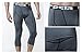 TSLA Men's 3/4 Compression Pants, Running Workout Tights, Cool Dry Capri Athletic Leggings, Yoga Gym Base Layer, Zero Pants Grey, XX-Large