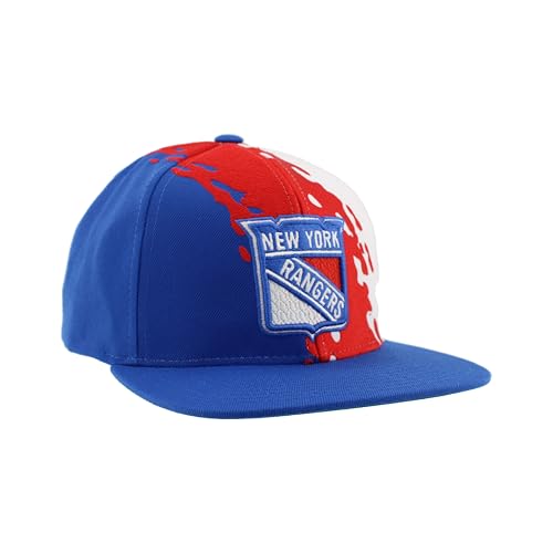 Image of ZHATS NHL Unisex-Adult NHL Officially Licensed Adjustable Snapback Hat Flat Bill Z11 Retro Paintbrush