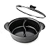 Produktbild Haufson Hot Pot Yin Yang Hotpot 28 cm 2 Seiten Suppentopf Küche Kasserolle Antihaft Kochtopf chinesischer Hotpot (Black)