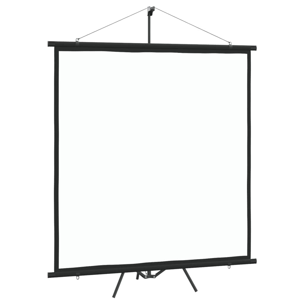 vidaXL Projection Screen with Tripod Home Garden Indoor Film Movie Theater Cinema Public Display Screen Office Presentation Projector Screen 63" 1:1