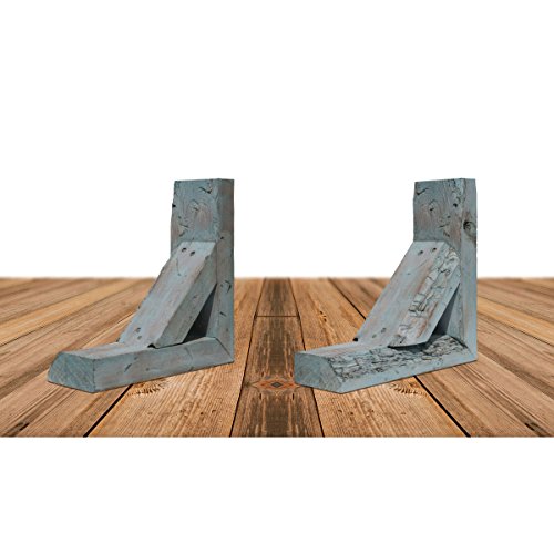 Console bois gris galet Ekena Menuiseries support étagère mural corbeau décoratif