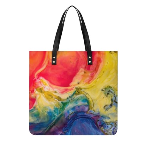 Sac à main shopper d'artiste pour femmes - Grand tote bag de voyage en toile