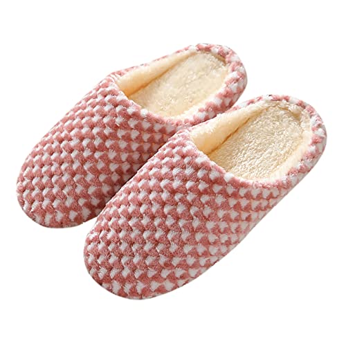 Slippers For Women Indoor Womens Soft Plush Memory Foam Scuff Slipper Warm Fuzzy Fluffy Bedroom Slides Ladies Faux Fur Slip On House Shoes Soft Comfy Memory Foam Non-slip