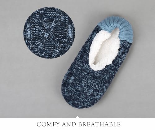 Mens Cozy Soft Sole Slipper Socks With Non Skid Bottoms, Warm Slipper Socks With Grippers For Men, Fuzzy House Slippers3