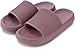 WHITIN Shower Slippers for Women Non Slip Cushioned Thick Sole Slides Size 6 7 Quick Drying Bath Sandals Female Home Floor Lightweight Blush 37-38