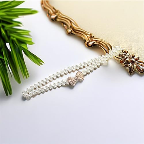 Elastic Pearl Belt for Womens Pearls Waist Chain Formal Dress Belt Wedding Bridal Sash Belt4