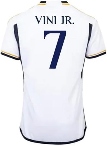 Miniatura 3 de Madrid Home Vinicius - Juego de camiseta + pantalones cortos + calcetines para niños, talla M (8-9) años para jóvenes, Blanco
