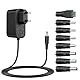 Tonton 12V 3A Universal Netzteil, 12V 1A 2A 3A Netzteil mit 8 DC Steckern für LED-Leiste, Lautsprecher, Router, Scanner, Kamera, DVD Spieler, Externe Mobile Festplatte, LCD Bildschirm, 3000mA Max.