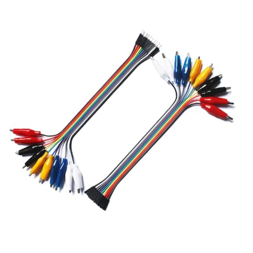 ROMISBABA 2 1 cable de prueba con pinzas de cocodrilo pinza de cocodrilo para cable cables de puente a pinzas de cocodrilo