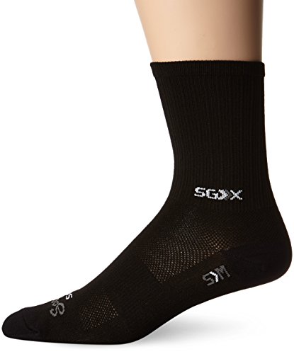 SockGuy Men's SGX Socks, Black, Large/X-Large