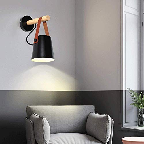 Lámparas de pared LED texturas de madera de diseño minimalista 2