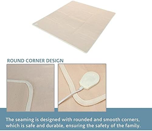 review CKWGI 100W 220V Electric Blanket Non-Woven Brushed Velvet Warmer Bed Heater Rapid Heating 3 Modes Control Warm Bed Thermostat Relax Muscle Electric Mattress Heating Carpet 59x52 inches -Pink