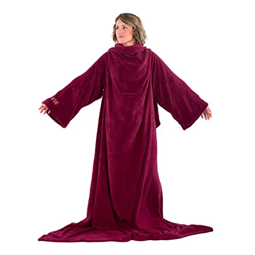 Snug Rug Deluxe Kuscheldecke mit Ärmeln für Erwachsene Vlies-Decke mit Ärmel, aus Coral-Fleece, Mulberry Rot, 214 x 152 x 1 cm – Ansicht 2