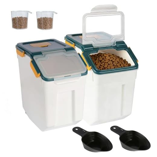 Set of 2 Airtight Pet Food Storage Containers