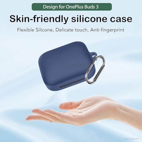 Image of Silicone Case Cover Compatible for OnePluss Buds 3 -Blue