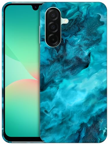 Coque Samsung A26 antichoc fine et élégante avec motif marbré bleu