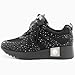 FINDVELL Women's Fashion Glitter Sneakers Platform Wedge Shoes Sparkly Rhinestone Breathable Sneakers Trendy Sequin Shoes Wedding Bride Dress Size 6.5