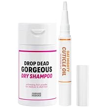 Handmade Heroes Volumizing Hair Powder Dry Shampoo and Cuticle Oil for Strengthening Nails and Cuticles