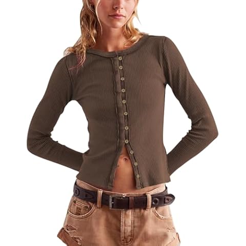 PANOZON Womens Slim Fitted Cardigan Long Sleeve Jumper Cover