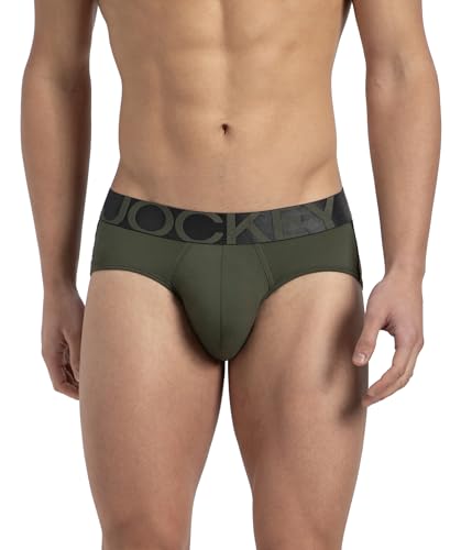 Image of Jockey IC27 Men's Tactel Microfiber Elastane Stretch Solid Brief with Moisture Move Treatment