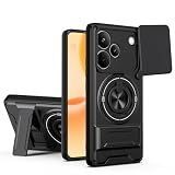 linsuyu Case Compatible with Realme P4 Pro 5G, Compatible with Realme P4 Pro 5G Magnetic Dual-Stand Phone Case Black