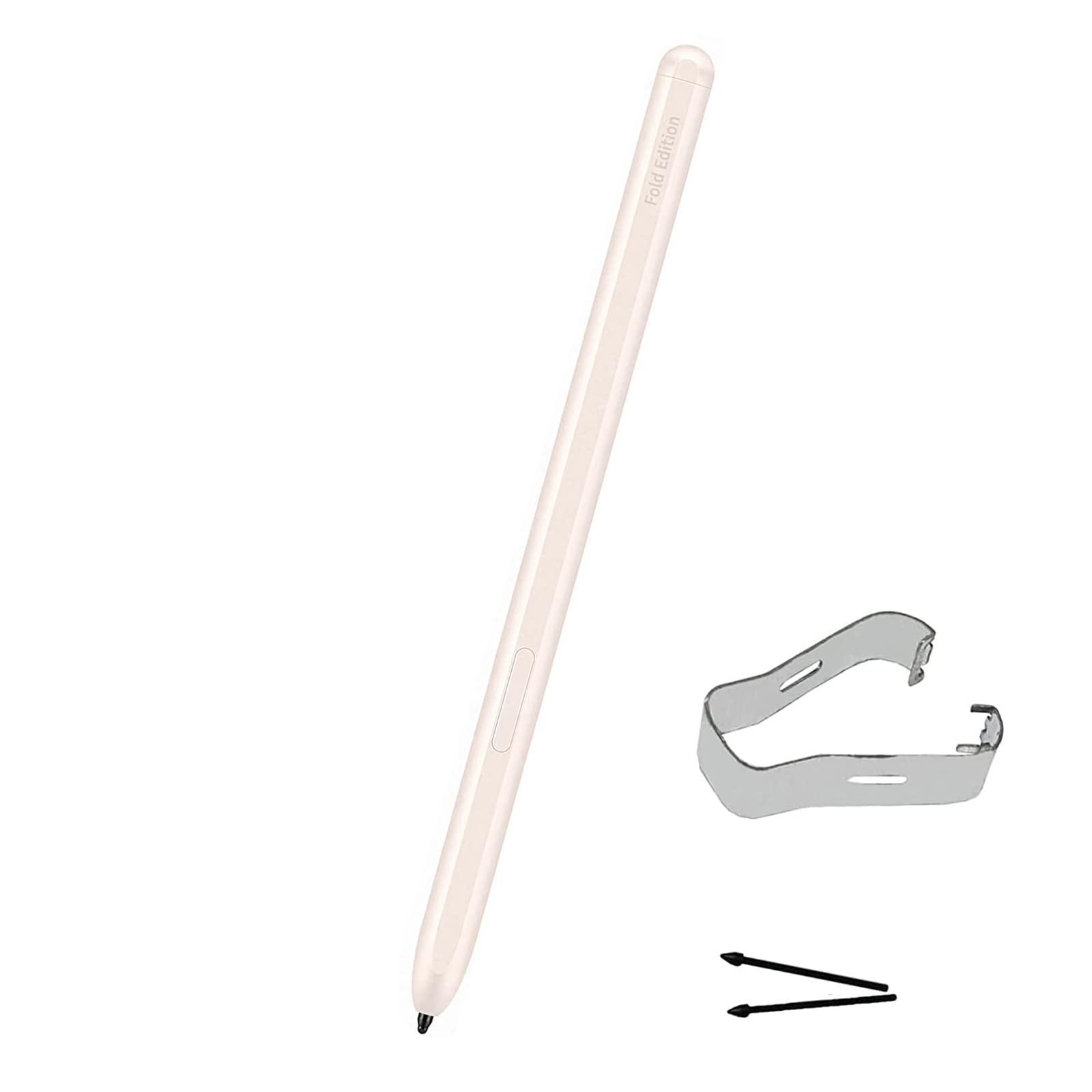 Galaxy S Pen Fold Edition Replacement NoBluetooth for Samsung Galaxy Z fold 4 S Pen Z fold 5 S Pen Fold Edition Touch Stylus S Pen + 2 Free Pen Tips/Nibs Replacement,Beige