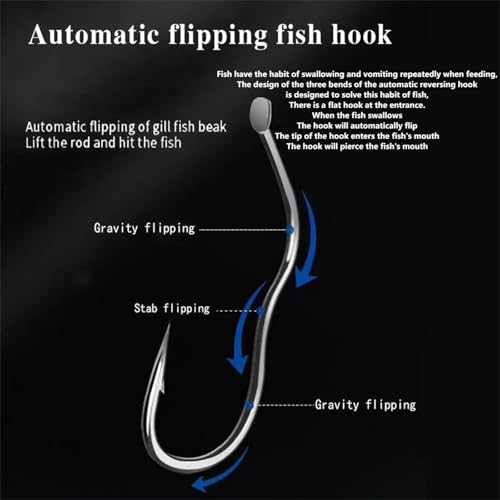 wohalipsy O anzol de pesca automático é um anzol antiafrouxamento adequado para pesca de peixe-gato