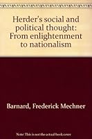 Herder's Social and Political Thought B0000CMKA5 Book Cover