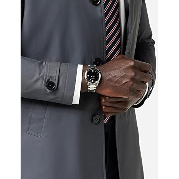Seiko herr analog kvarts armbandsur med rostfritt stål armband
