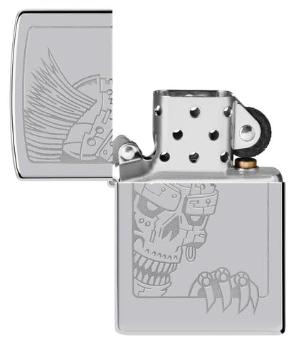 Encendedor Zippo grabado Mohawk Skull diseño miniatura 7