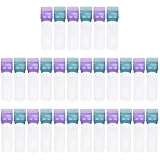 30Pcs Root Comb Applicator Bottle Hair Oil Applicator with Graduated Scale for Hair Dye Shampoos Oiling Bottle (Purple Green)