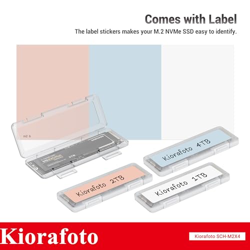 Image of 4PCS Clear Plastic M.2 2280 2260 2242 2230 SSD Case with Label