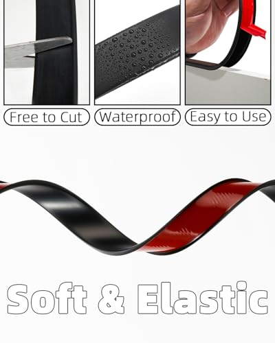 Image of U-Shape Black TPE Edge Banding 16.4Ft (W:0.6'' H:0.2'')