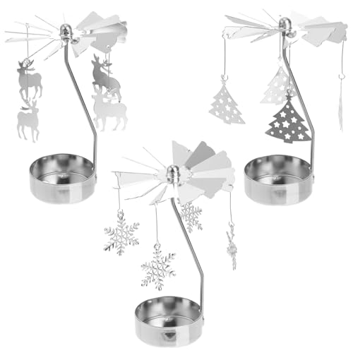 Weihnachtspyramide Metall 17 Luxshiny Rotierender Kerzenhalter Vintage Weihnachten Teelicht...
