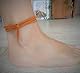 ✿ LÄSSIGES INDISCHES ORANGE GELB TRIBAL FUSSBAND GEKNOTET ✿ Fussband Velour in Marigold