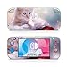 Skins4u Premium Slim Skin Design Aufkleber Schutzfolie Skins für Nintendo Switch Lite Vorder & Rückseite Kaetzchen