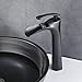 Kelelife Grifo Lavabo Negro Grifos Cascada para Baño (Alto)