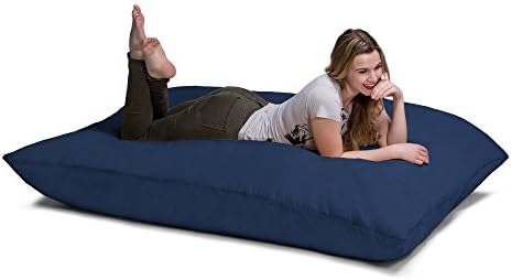 Jaxx Pillow Saxx 5.5-Foot - Huge Bean Bag Floor Pillow and Lounger, Navy