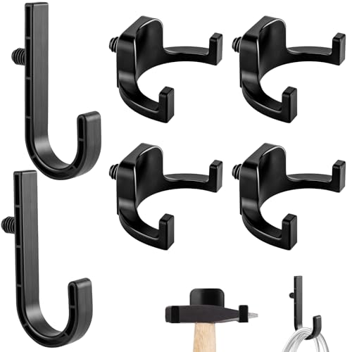 6 Pcs Storage Shed Hooks Compatible with Suncast/Craftsman Shed Premium J and U-Shape Suncast Shed Accessories for Organizing Tool Ladders Bulk Items Compatible with Most Outdoor Storage Sheds