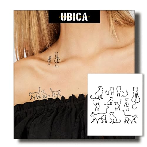 UBICA Semi Permanent Tattoos for Women, 2 Sheets Small Temporary