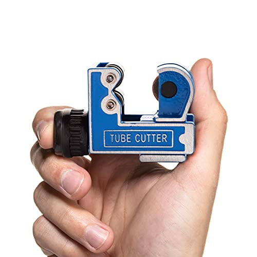 Loreso Copper Pipe Tubing Cutter - Mini Tube Cutter for 1/8" 1/4" 1/2" to 1 1/8" Inches For Copper Brass Aluminum & Thin Stainless Steel Pipes (3-28mm) OD- Mini - Image 4