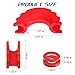 KHGUZ 2PCS Car D-Ring Shackle Isolators Kit, Vehicle Shackles Bumper Protector with 8 Washers, Anti-Rust Auto Rattling Isolation Set for 3/4 Inch Shackle, Universal for SUV, Truck, RV (Red)